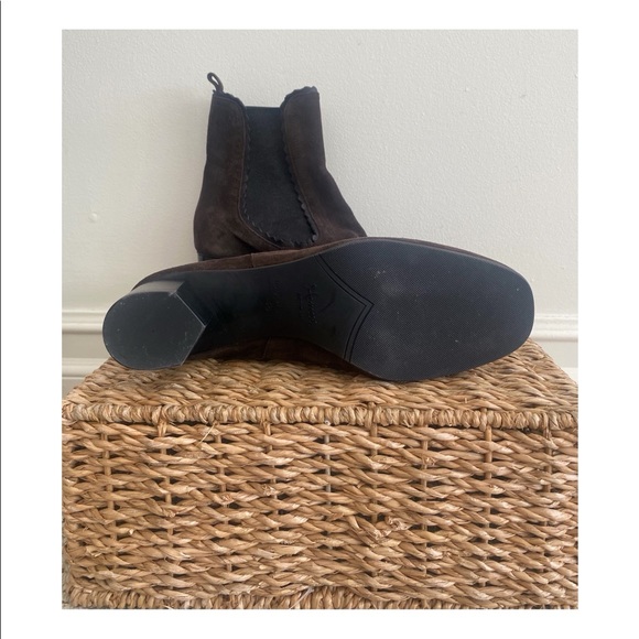 Homers Artisan Brown Suede Heeled Ankle Boot - Picture 2 of 4